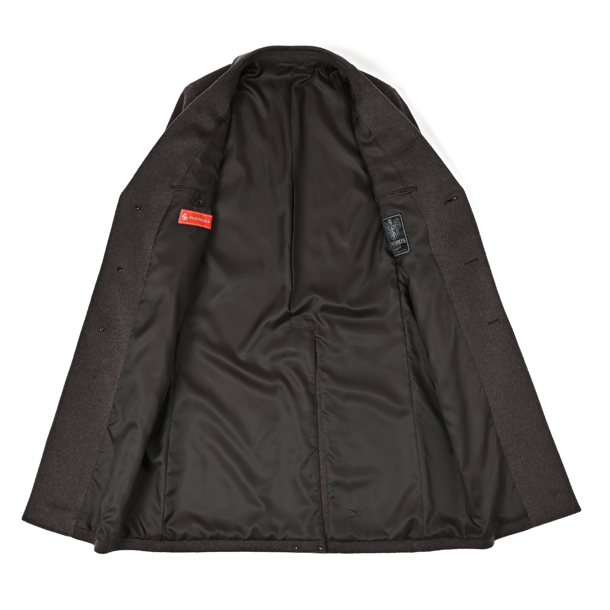 PIACENZA カシミヤ100% チェスターコート ダークブラウン W-611-G