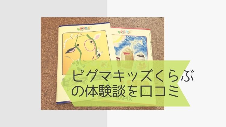 ピグマキッズくらぶを受講した感想と口コミ・評判【SAPIXの通信教育
