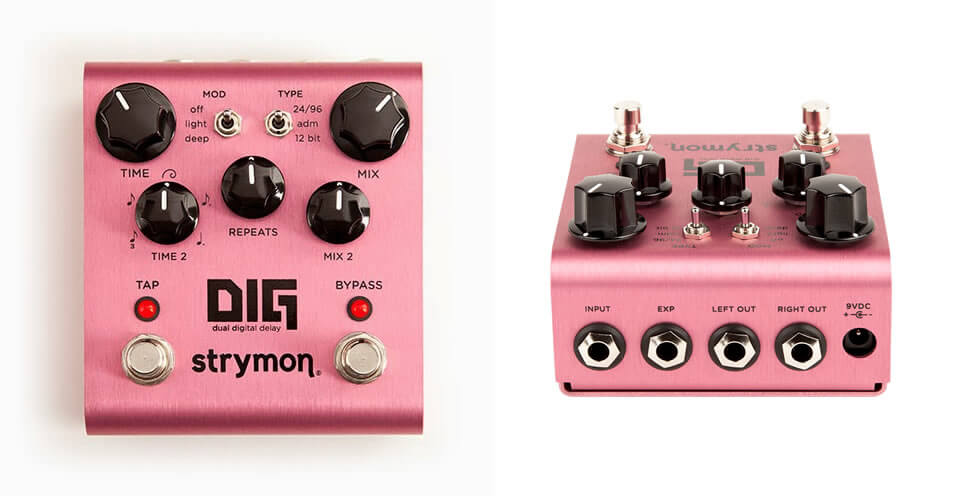 strymon DIG - 独立した2つのディレイ回路を搭載、独特のアンビエント
