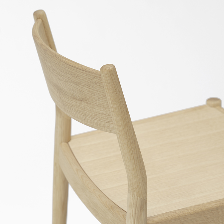 KARIMOKU CASE】N-BS01 Bar Stool Low Woodenseat Pure Oak