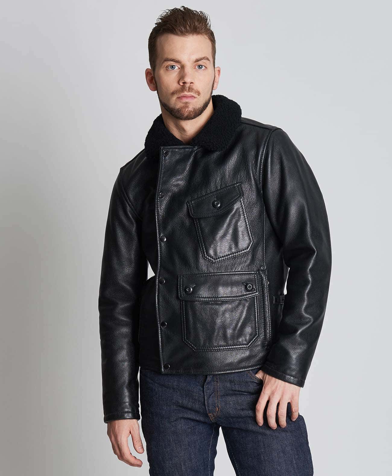 革ジャン レザーコート｜カドヤ公式オンラインショップ｜DE-MOD / ブラック