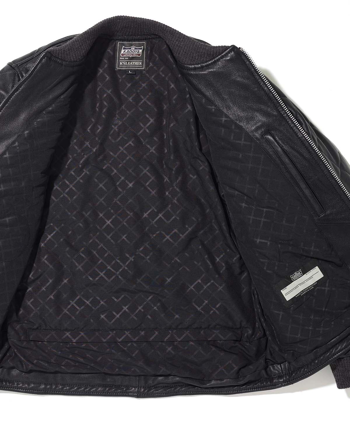 革ジャン ダイヤモンドキルティング レザーブルゾン｜カドヤ公式