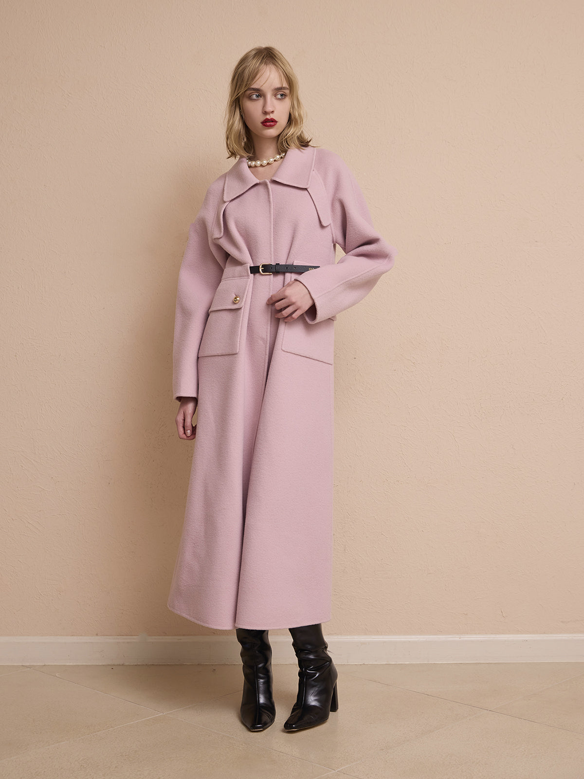 ドルマンシルエットロングコート