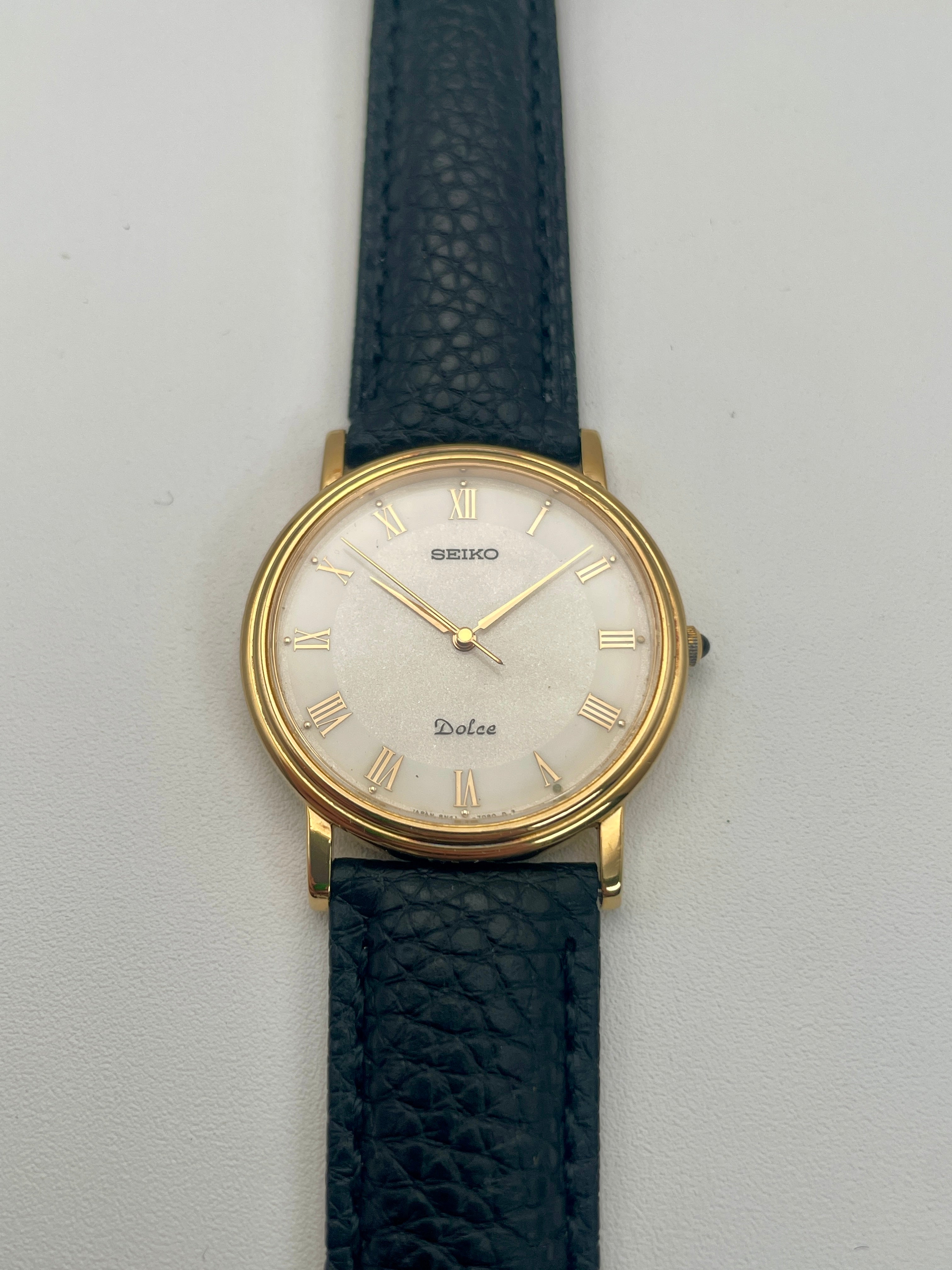 Seiko Dolce 8N41-7030 Vintage Watch in Gold – Eleven13 Studios