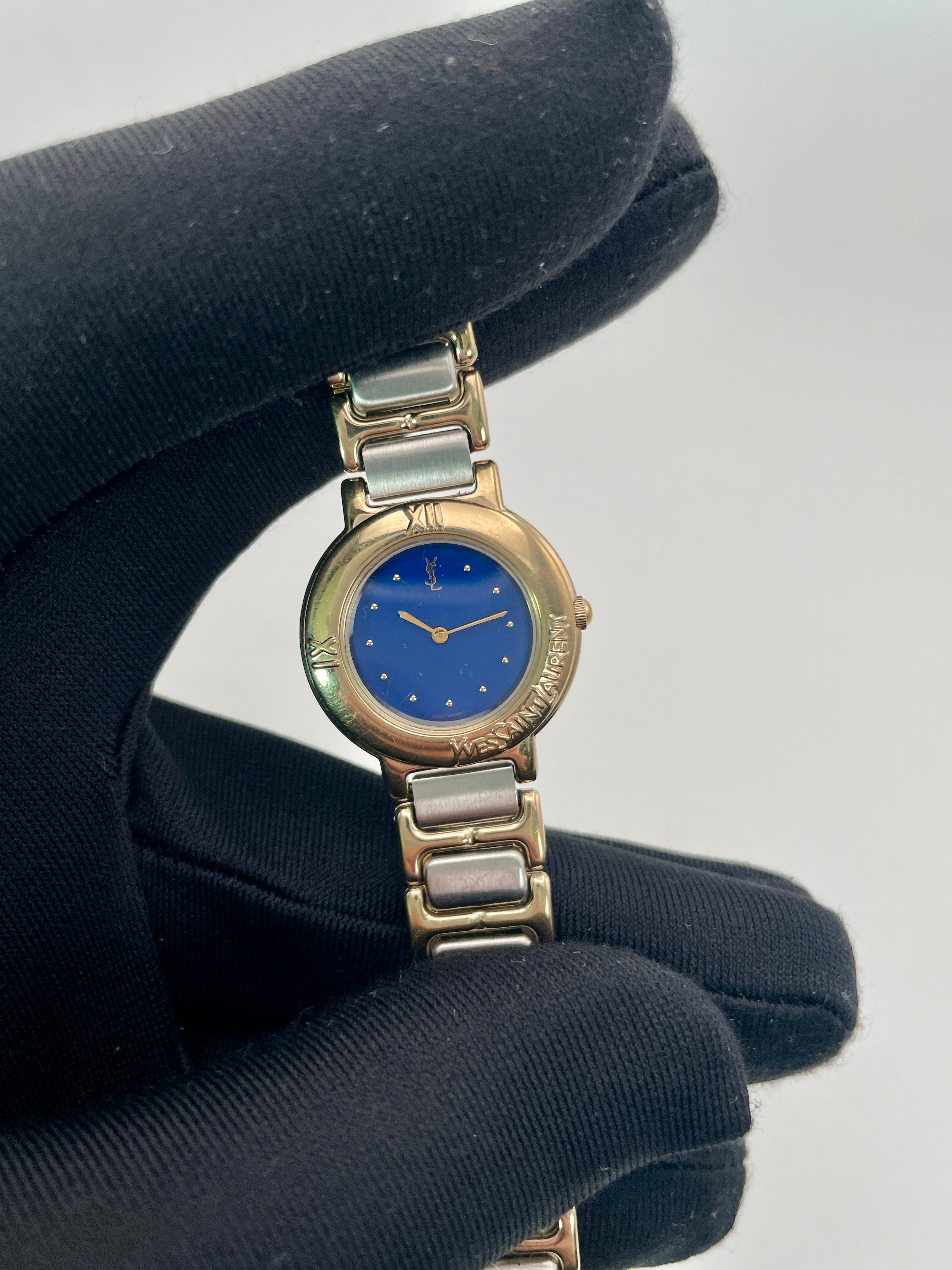 Yves Saint Laurent Blue Pour Femme Vintage Women's Watch in Steel