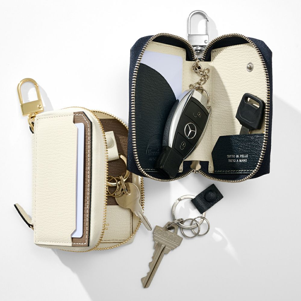 WEB・直営店限定】スマートWキーケース NUDE PINK*WHITE*SAND