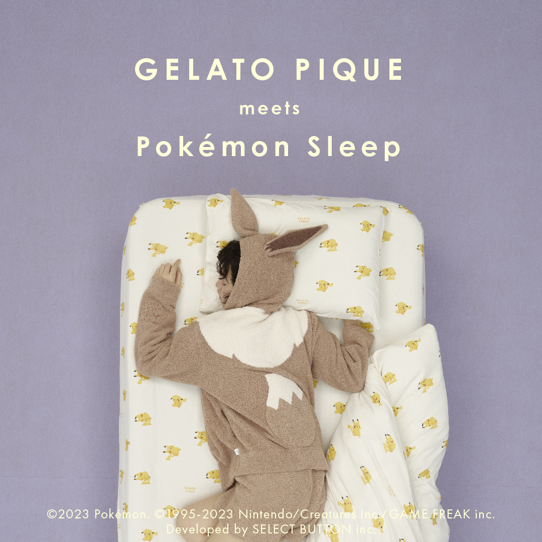 ジェラートピケPokémonSleepコラボ第2弾！ヤドン・メタモン・イーブイ