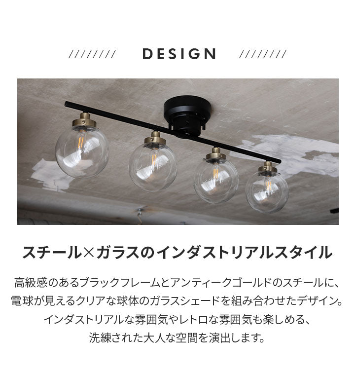 シーリングライト Type.C 6畳 8畳 スポットライト LED対応 クリア