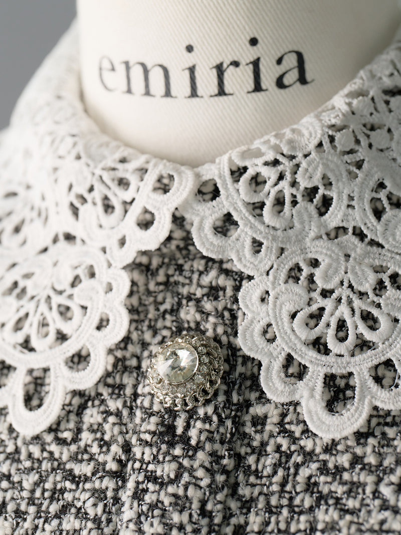 Tweed Dress with Chemical Lace | エミリアウィズ 公式オンラインストア