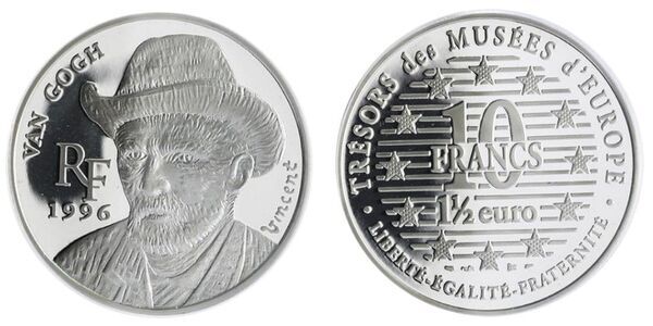 10 Francs / 1½ Euro (Van Gogh) - France – Numista
