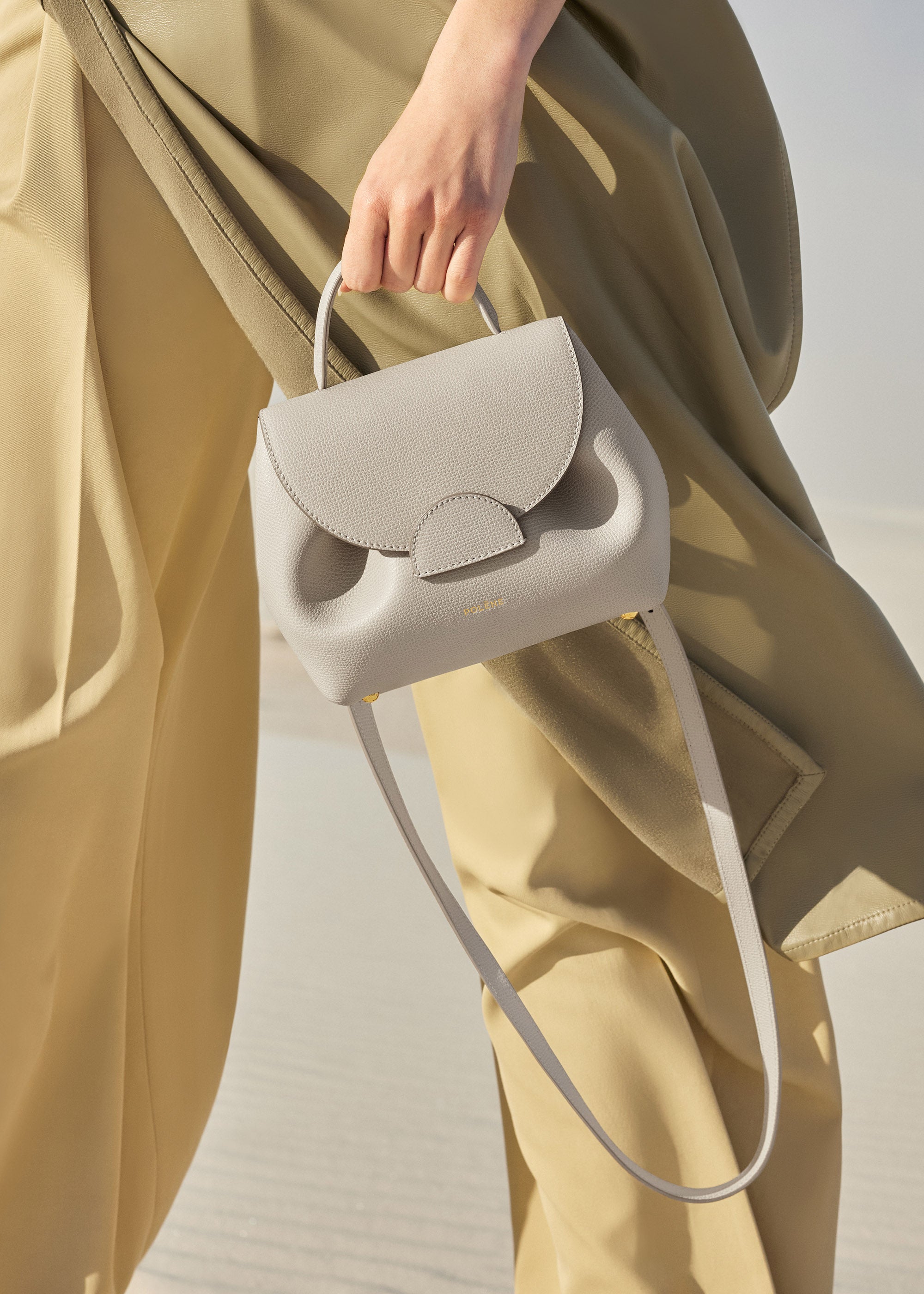 Polène | Bag - Numéro Un Nano - Textured Chalk