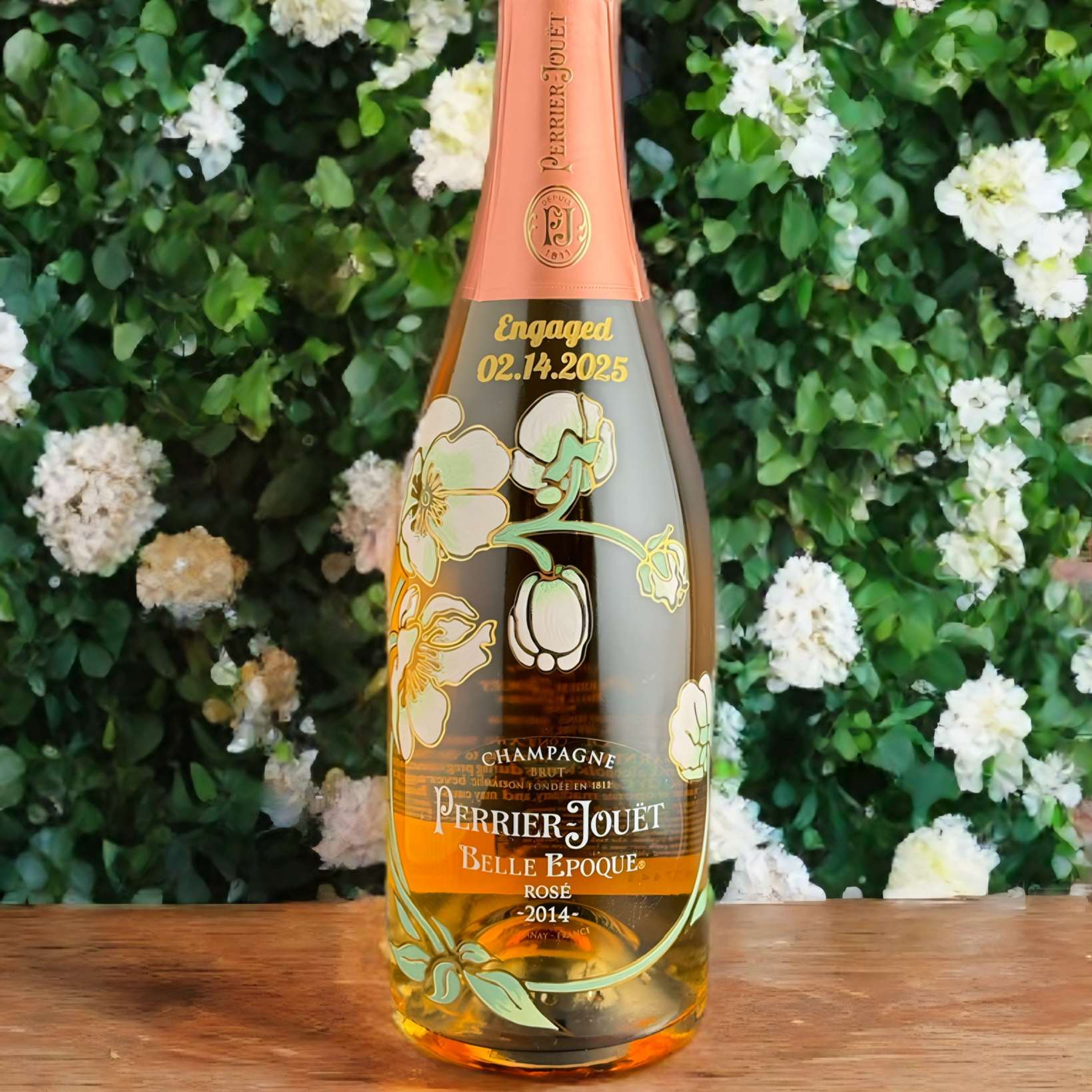 Engraved Perrier-Jouet Belle Epoque Rose – Personalized Champagne