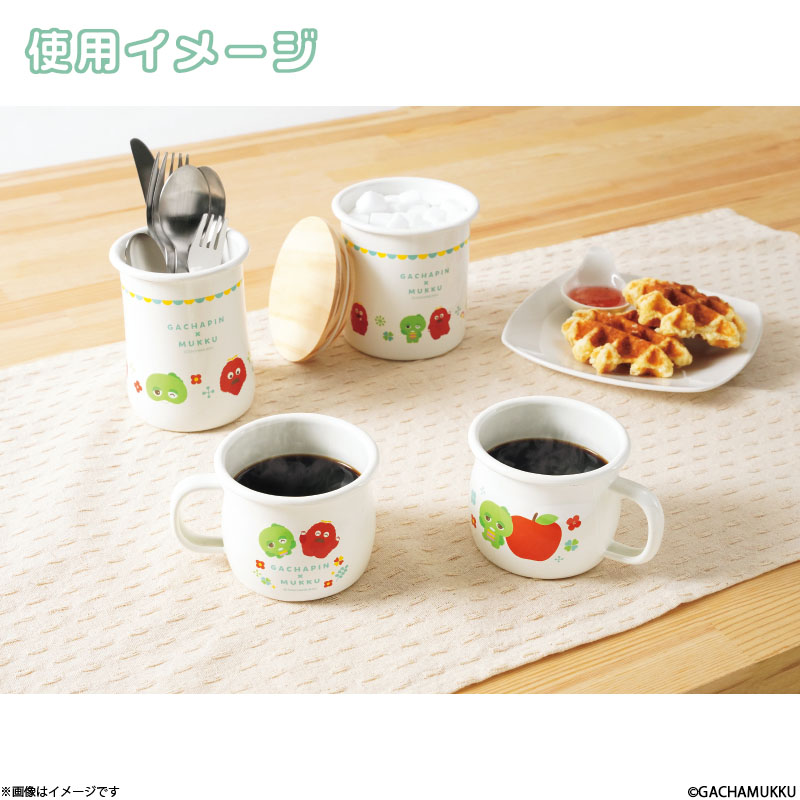 ガチャピン・ムック ホーローカトラリースタンド ガチャピン・ムック