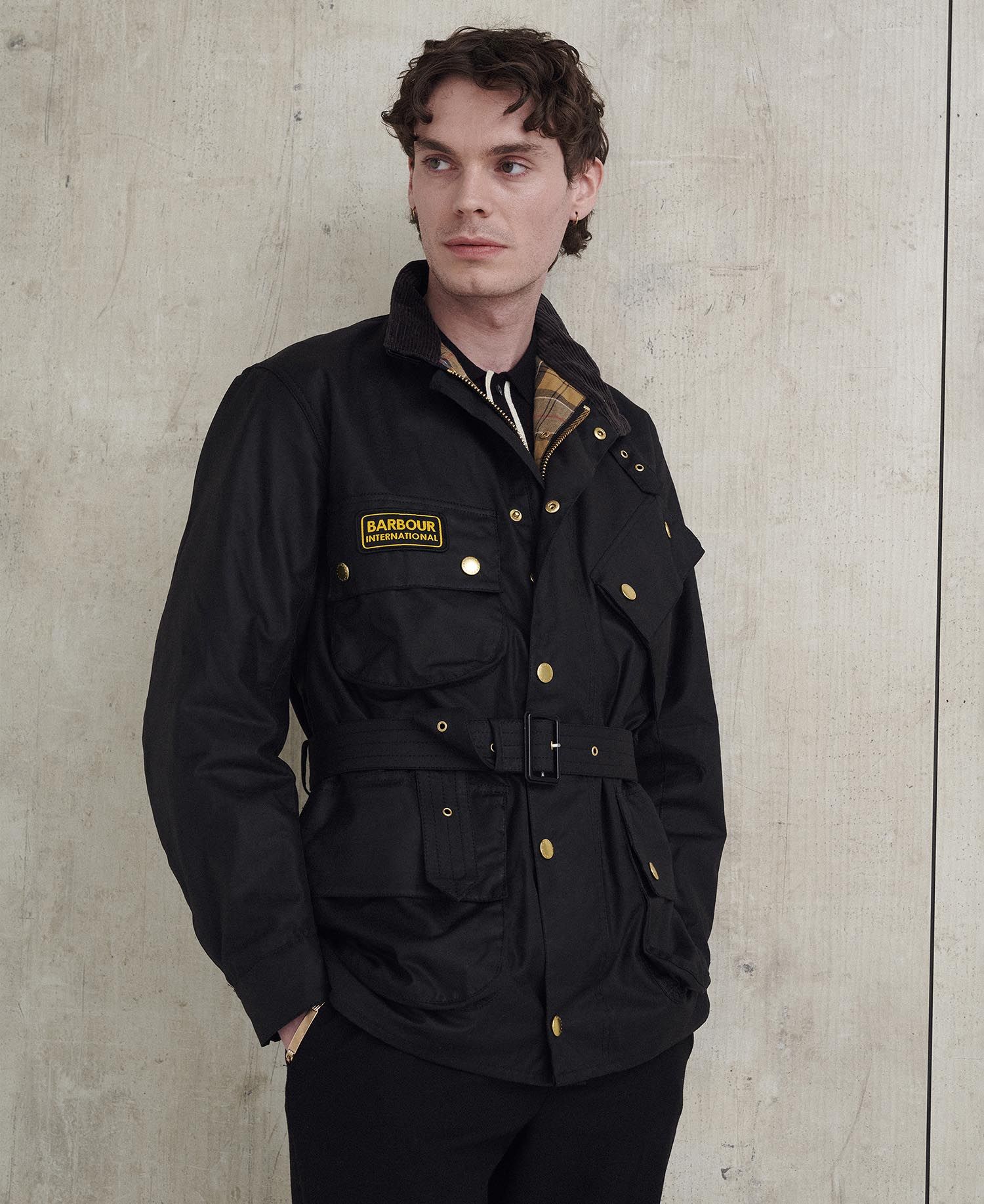 Barbour International Original Waxed Jacket Black - Esquire Clothing