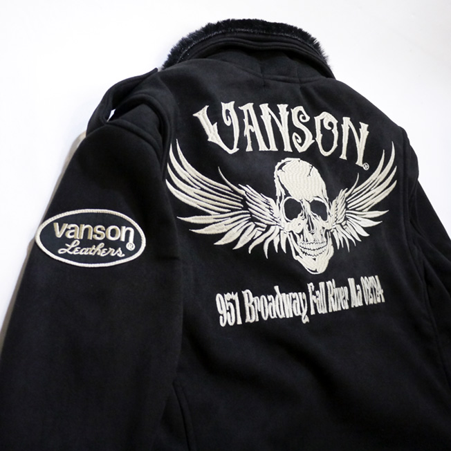 VANSON (バンソン）フェイクスウェード ボンディング ライダース
