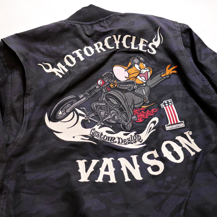 vanson （バンソン） トムとジェリー コラボ サマーメッシュMA-1