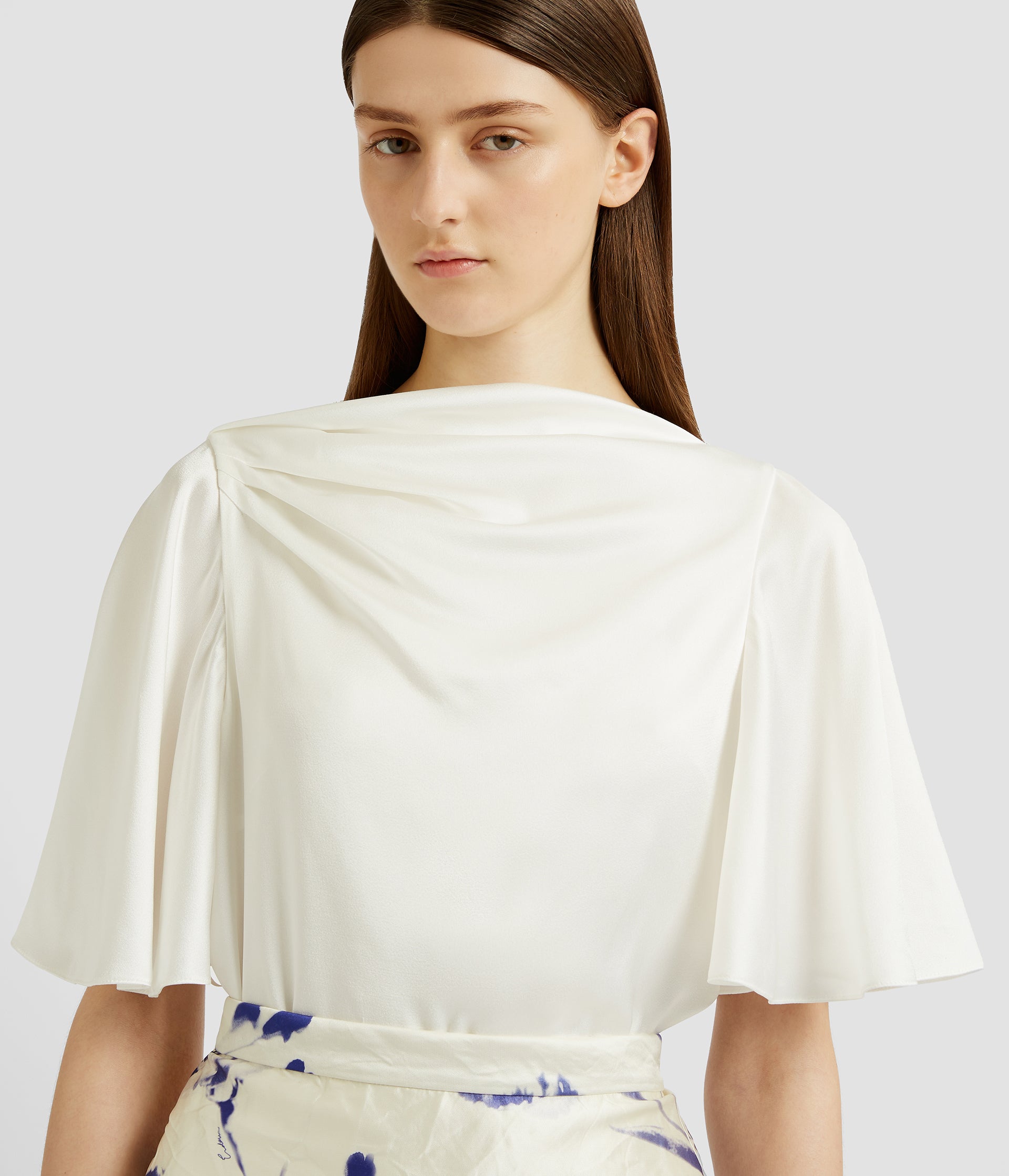 Draped Short Sleeve Top | Erdem.com – ERDEM