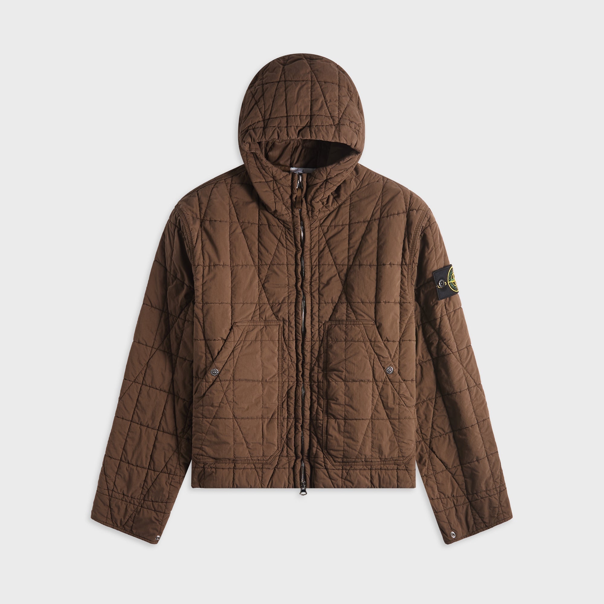 Stone Island Zip Knit Hoodie - Lead Grey – Kith Europe