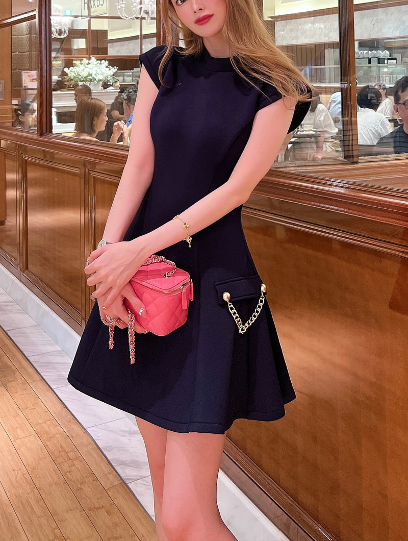 side chain short dress[navy] – eve46