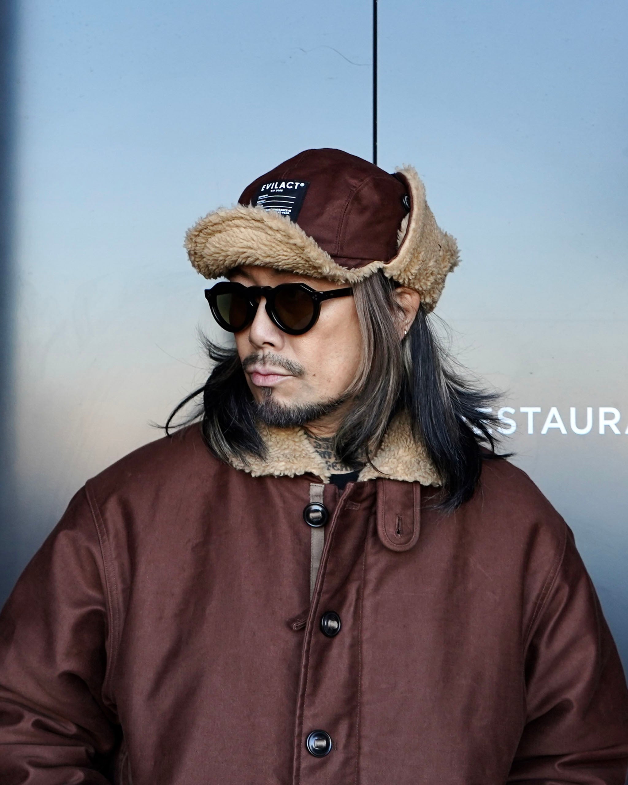EVILACT FLIGHT CAP 25 brown | EVILACT (イーブルアクト）Official