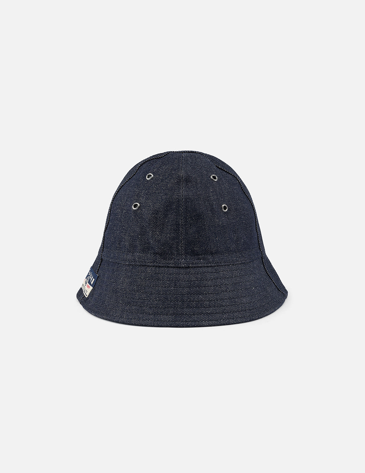 ロゴとカモメ刺繍 デニムバケットハット – EVISU