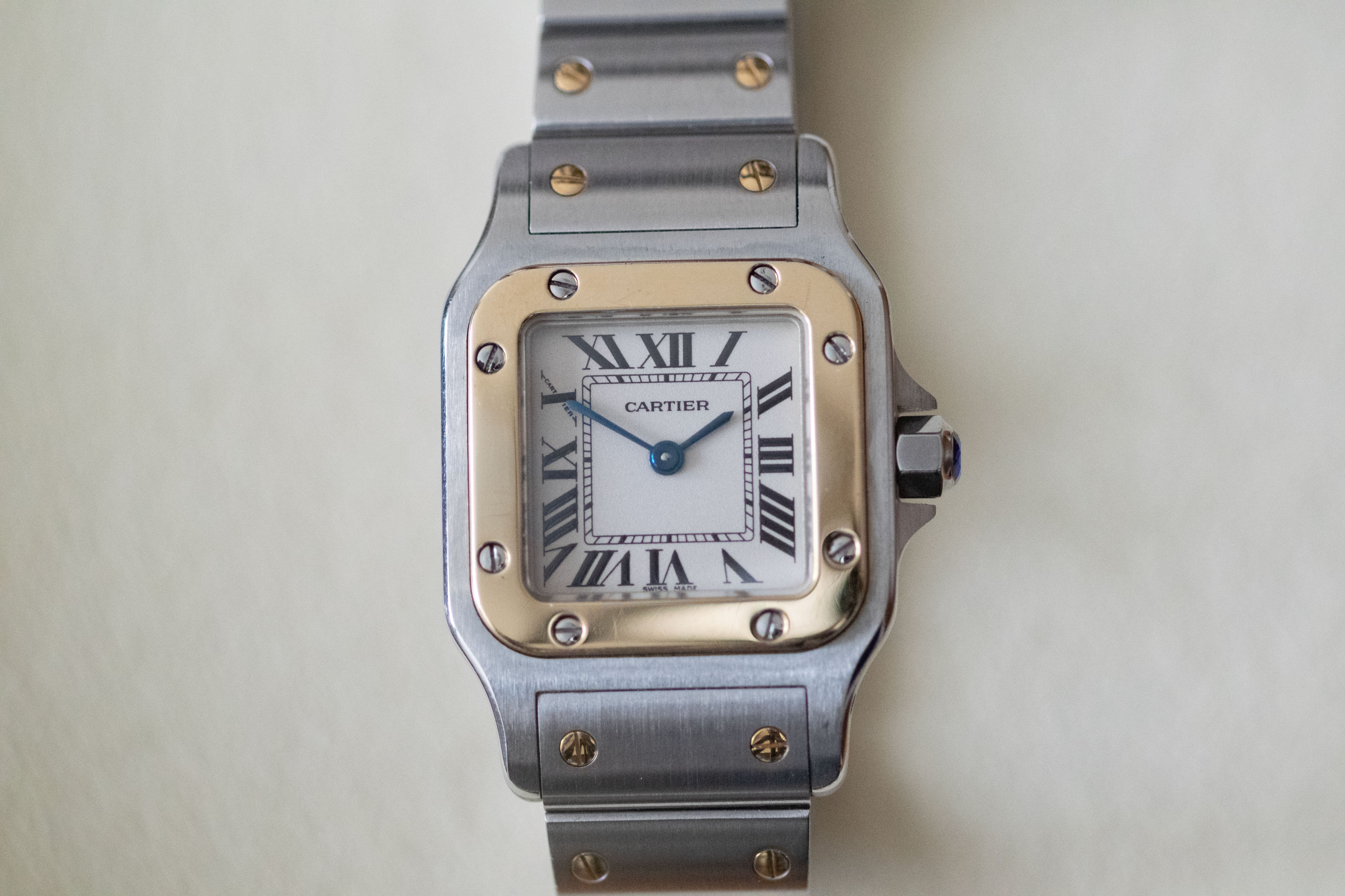 カルティエ サントスガルべSMサイズ コンビ クオーツ レディース