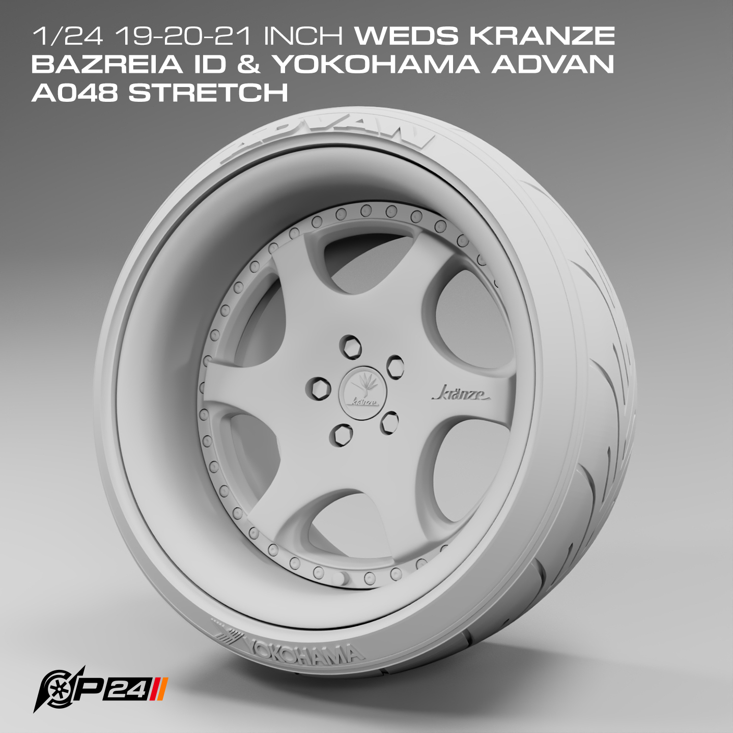 🪪 1/24 19-20-21 inch Weds Kranze Bazreia ID & Yokohama advan a048