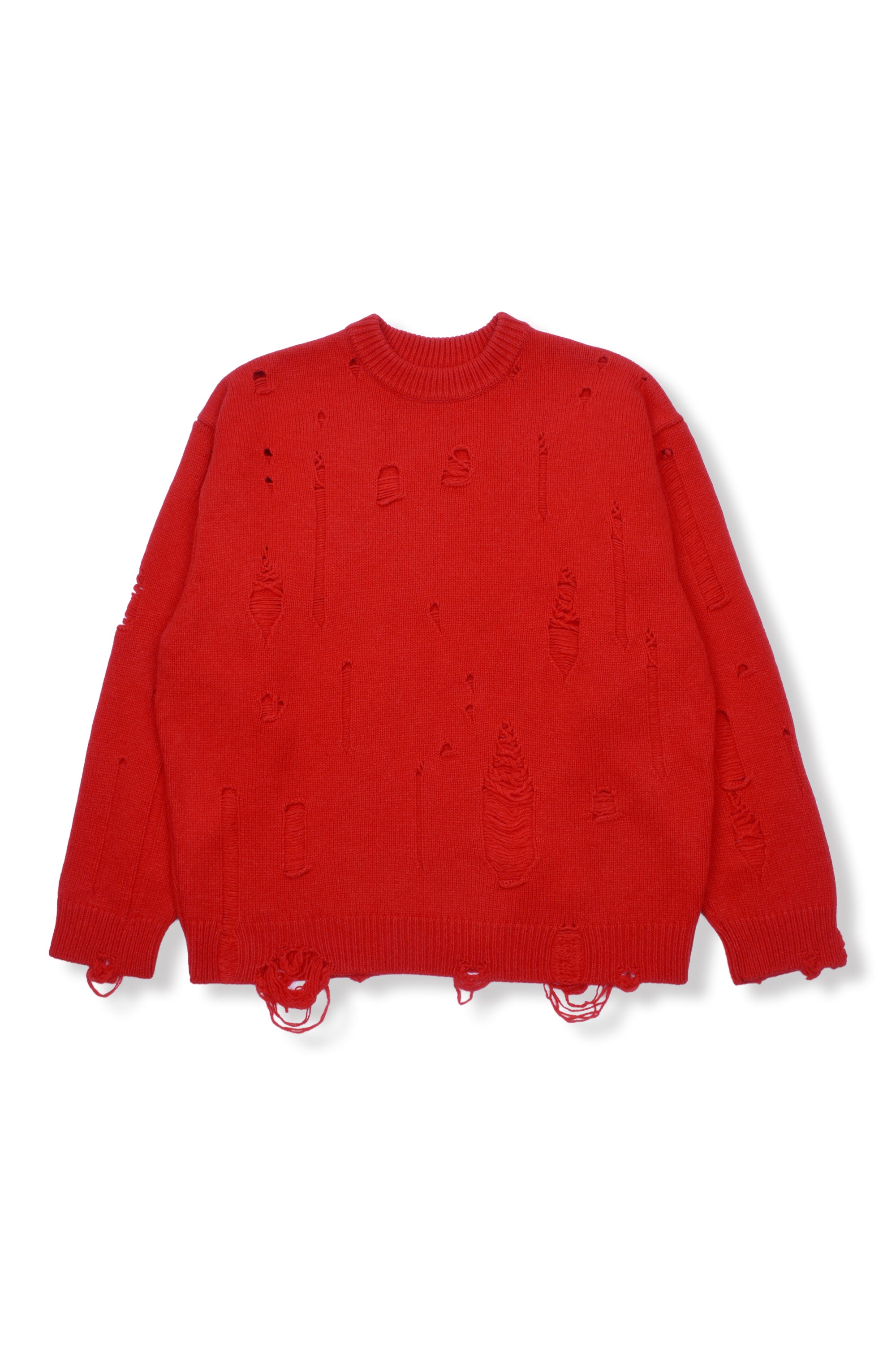 DAMAGED KNIT SWEATER / RED – FENNEL OFFICIAL EC STORE