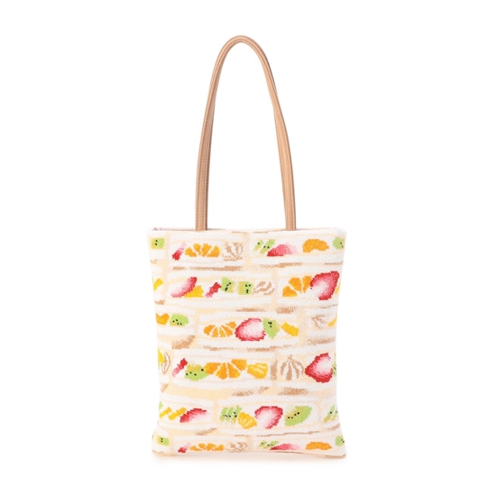 フルーツサンド トートバッグ L/FRS-223098(クリーム): LOVERARY BY