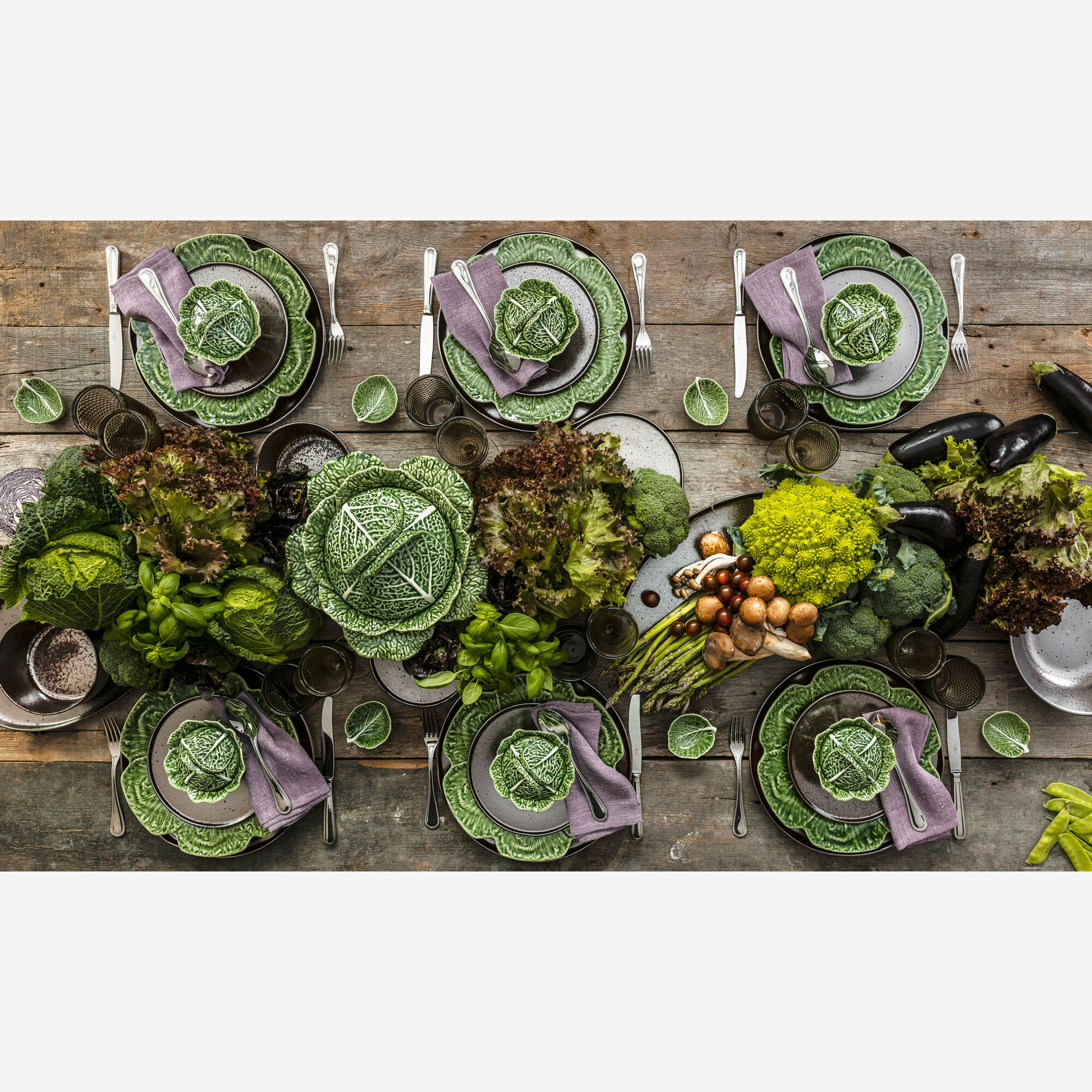 Bordallo Pinheiro Cabbage Yeşil Seramik Kek Standı 65000715 Fiyatı