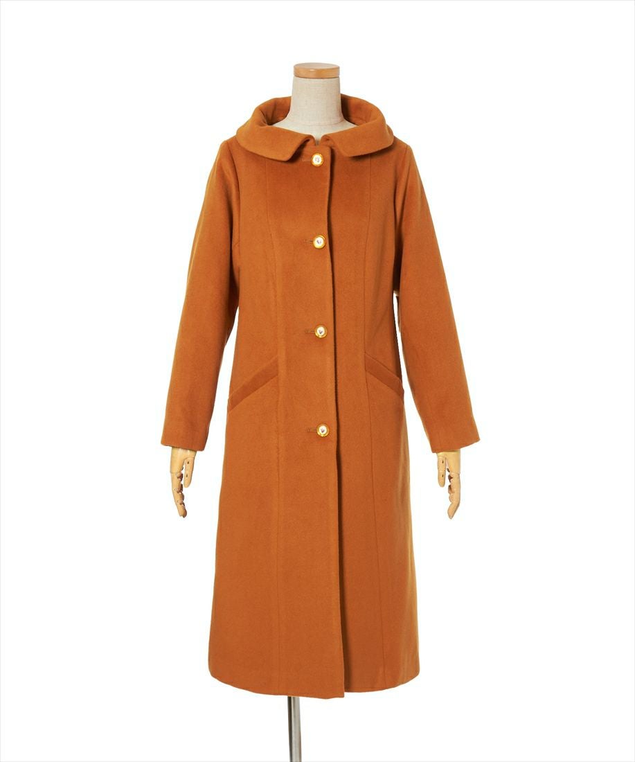 ローズプリント釦レトロカラーコート/an another angelus [43BD03j005