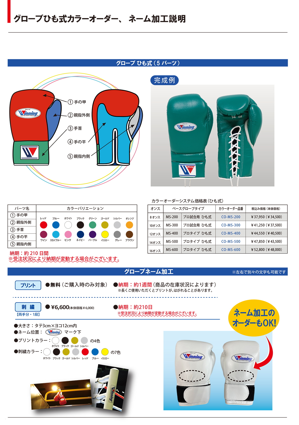 Winningプロフェッショナルタイプマジックテープ式 / 格闘技用品店