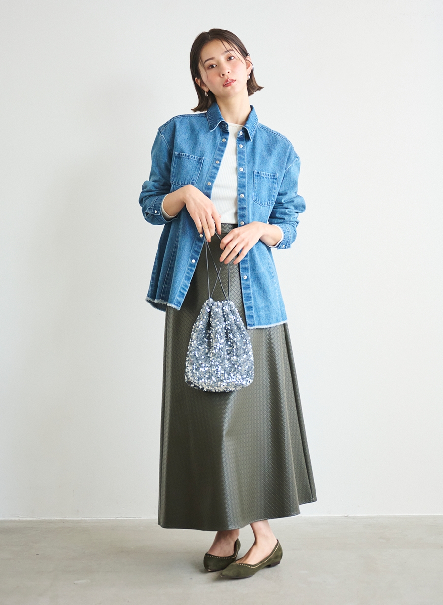 エンボスフレアスカート｜LOUNIE（ルーニィ）公式サイト／公式