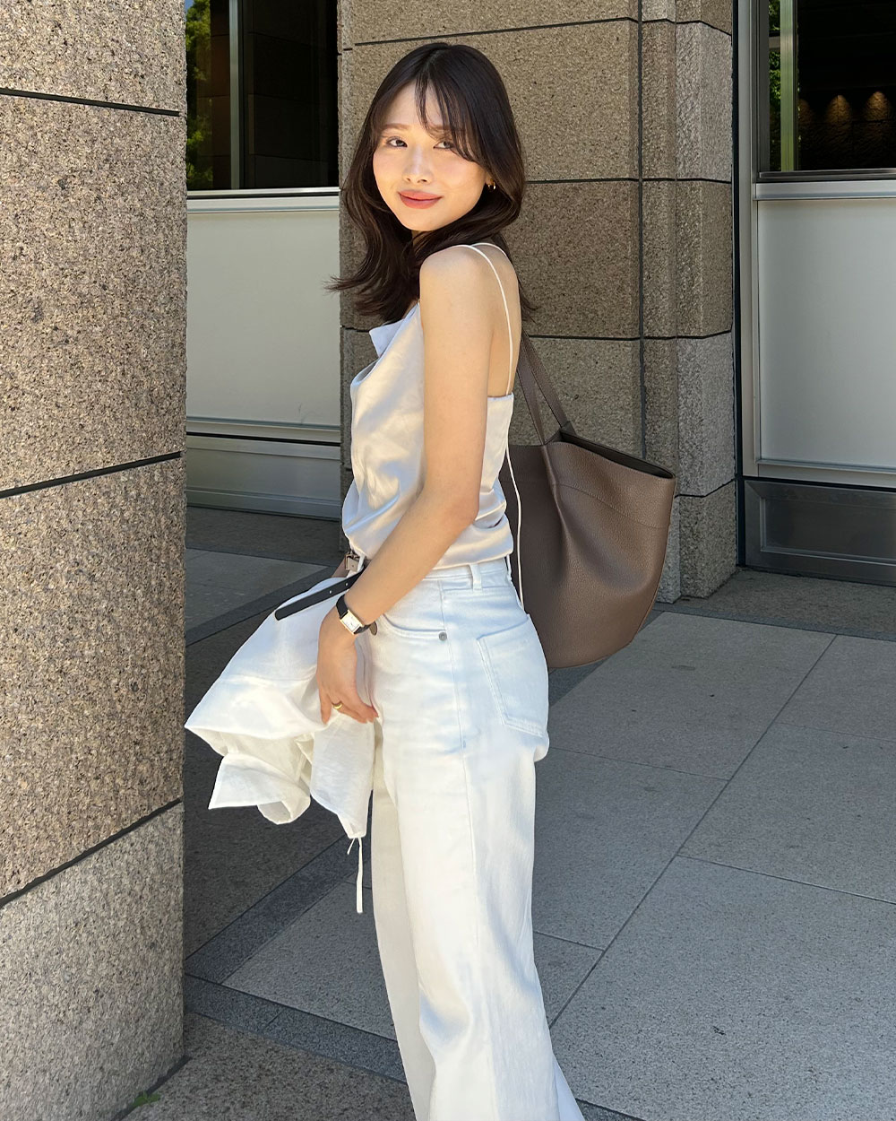 ドレープデザインのキャミソールは1枚で着ても｜Aimeine｜PETAL ONLINE