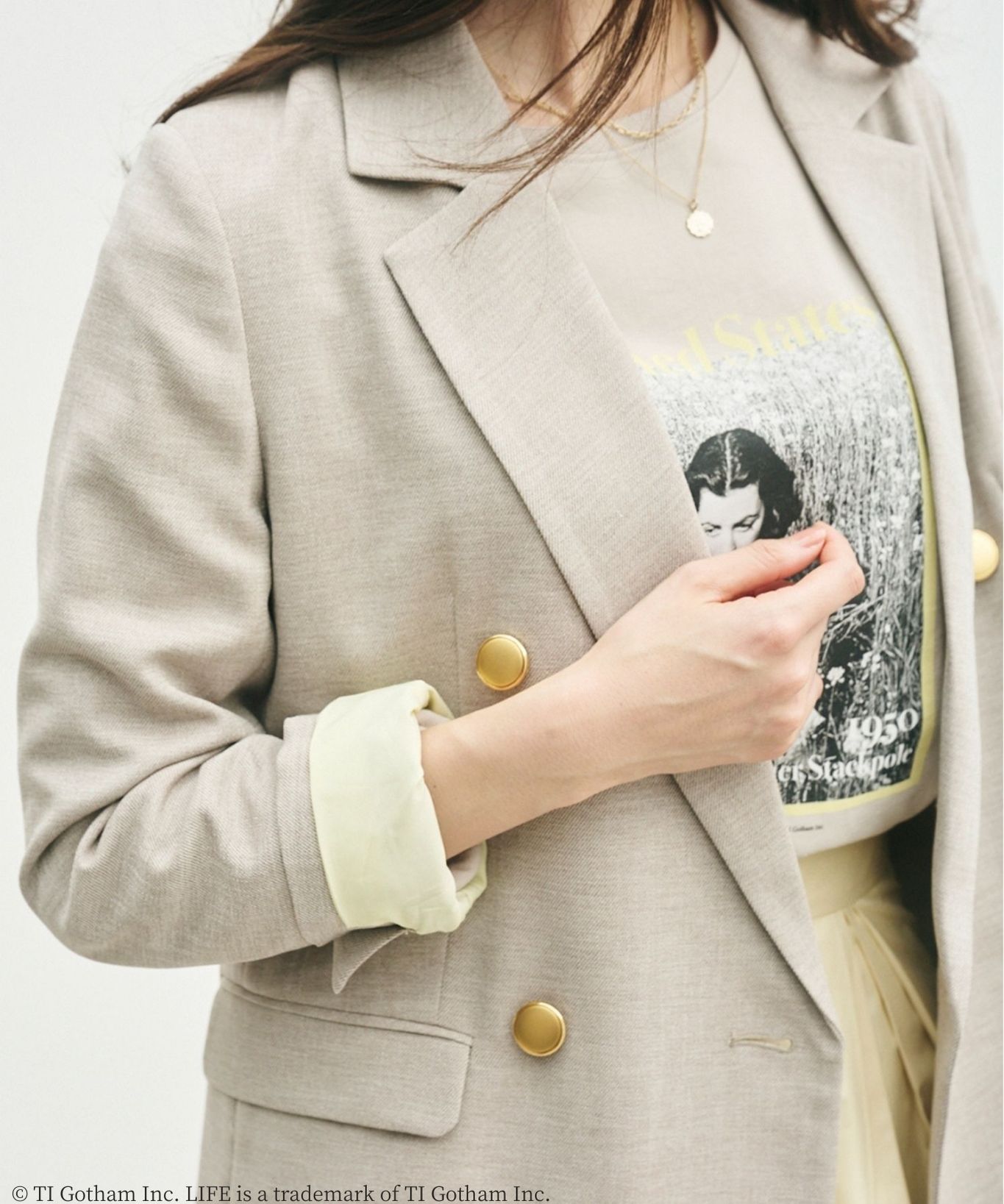 ダブルブレスト後ろ釦あきジャケット｜Stola.（ストラ）公式通販サイト