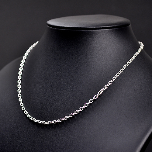 a306-35-50 あずきチェーンネックレスシルバー925幅3.5ミリ全長50cm