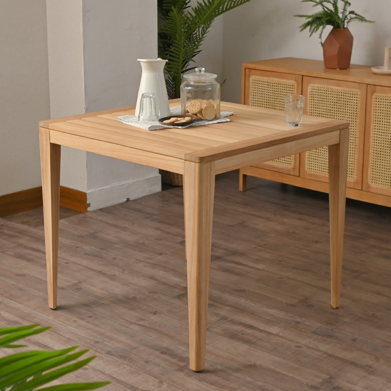 T5000XX チーク無垢材 無塗装 PURO ダイニングテーブル 80cm幅 | 【SR