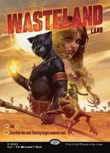 ハロー・Foil】(050)□ボーダーレス□《不毛の大地/Wasteland》[SLC