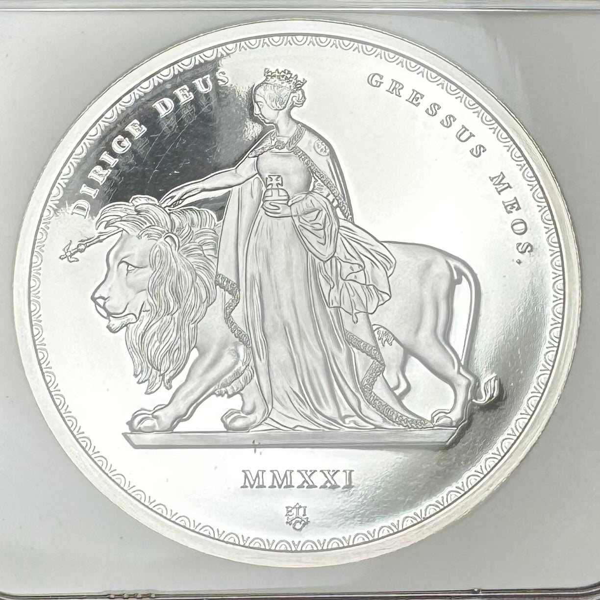 SOLD】2021年 セントヘレナ ウナとライオン 2オンス銀貨 PF70UCAM FDI