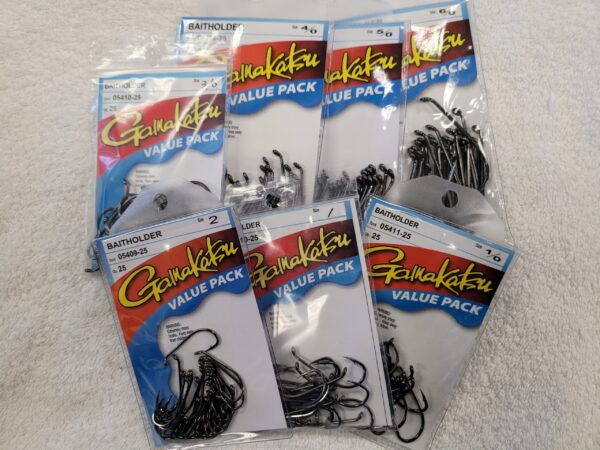 Gamakatsu Baitholder Hooks NS Black Value Pack(25pcs) – New