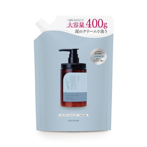 cocone / coconeクレイクリームシャンプーリペア 詰め替えパウチ 400g