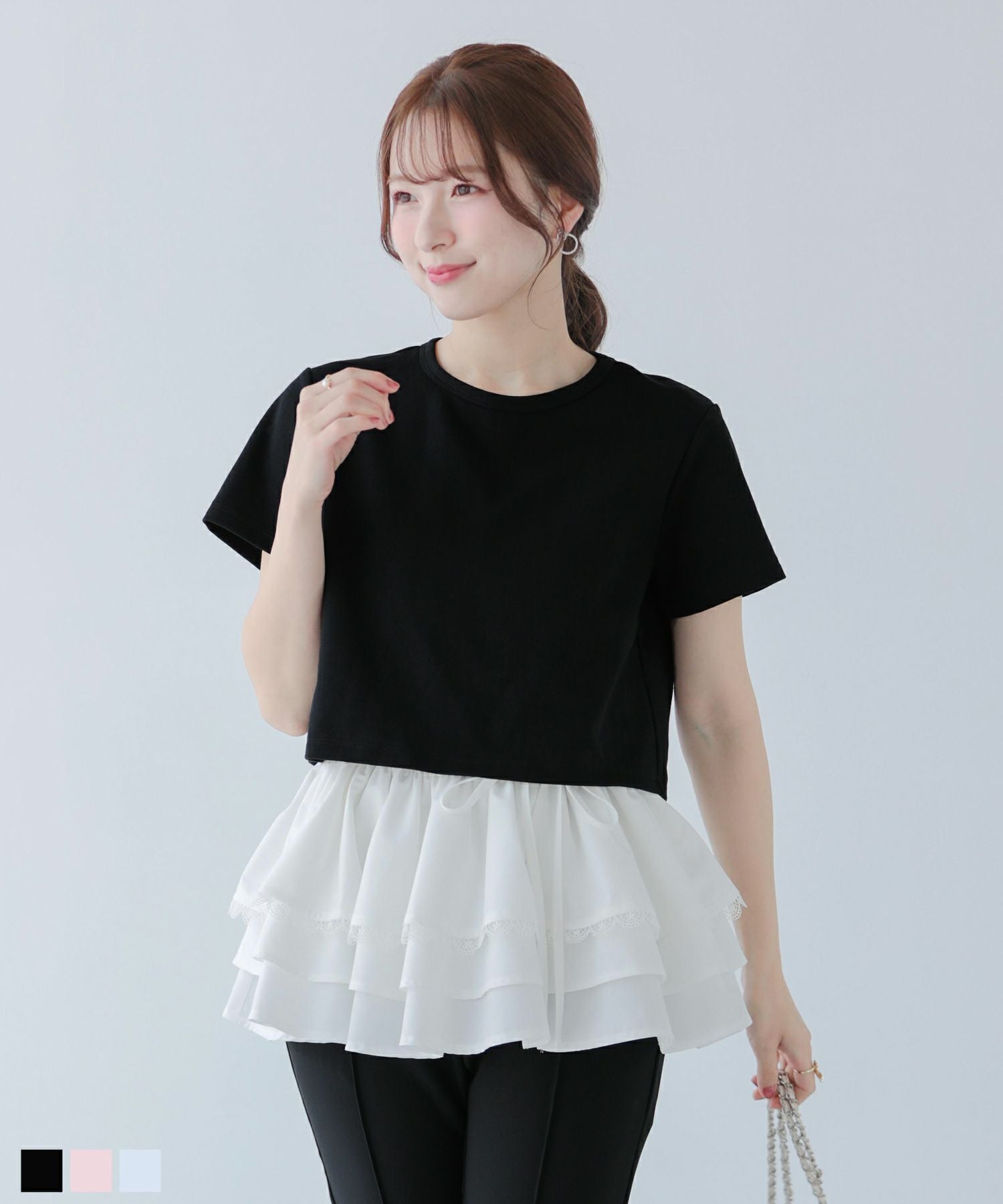 ZOZO限定商品】ダイヤジャガードティアードトップス【宅配便】 | Fit more