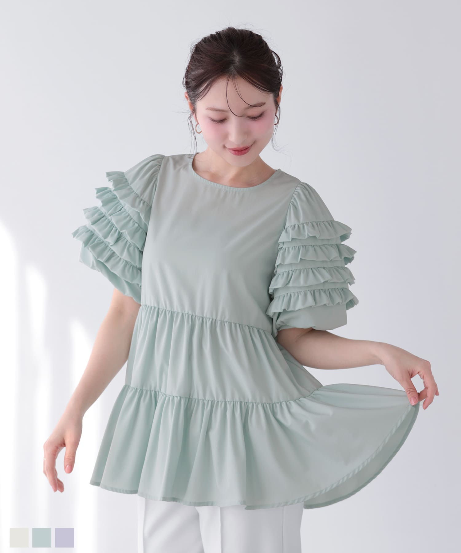 ZOZO限定商品】ダイヤジャガードティアードトップス【宅配便】 | Fit more