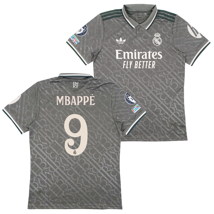 レアルマドリード 24-25 サード 半袖 ユニフォーム No.9 エムバペ (CL