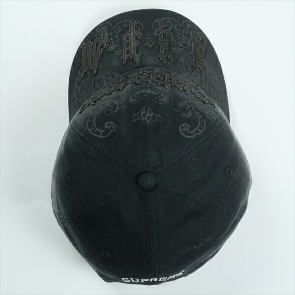 SUPREME シュプリーム 25SS Leather Applique 6-Panel Black キャップ