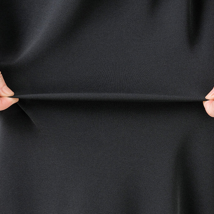 洗える｜シワになりにくいロングワンピース 9号・ブラック｜東京