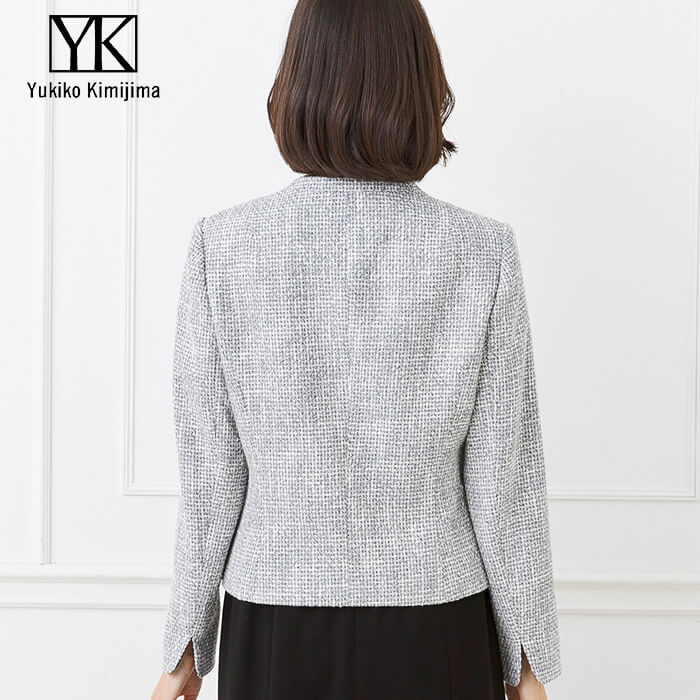 洗練された印象のラメツイードジャケット 11号・チドリ｜東京