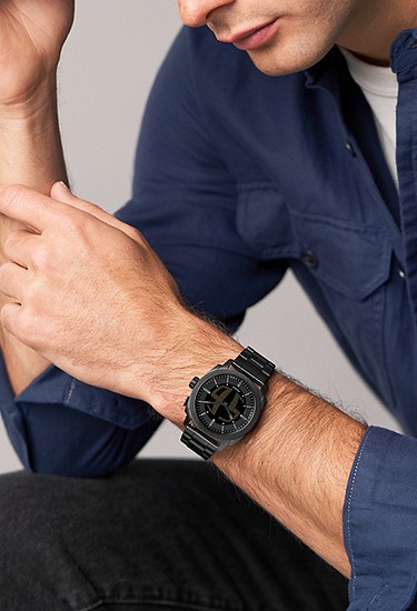 Machine Big Tic 41MM Black Stainless Steel Watch - FS6156 - Fossil