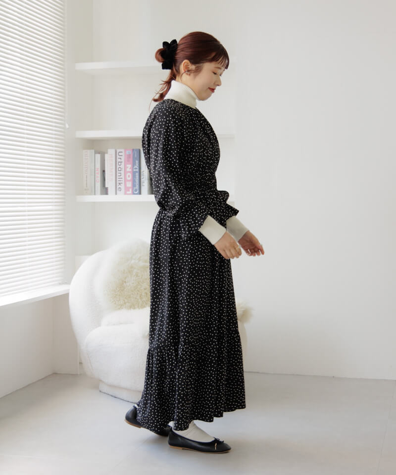50%OFF】classic dot onepiece～ｸﾗｼｯｸﾄﾞｯﾄﾜﾝﾋﾟｰｽ | flower／フラワー