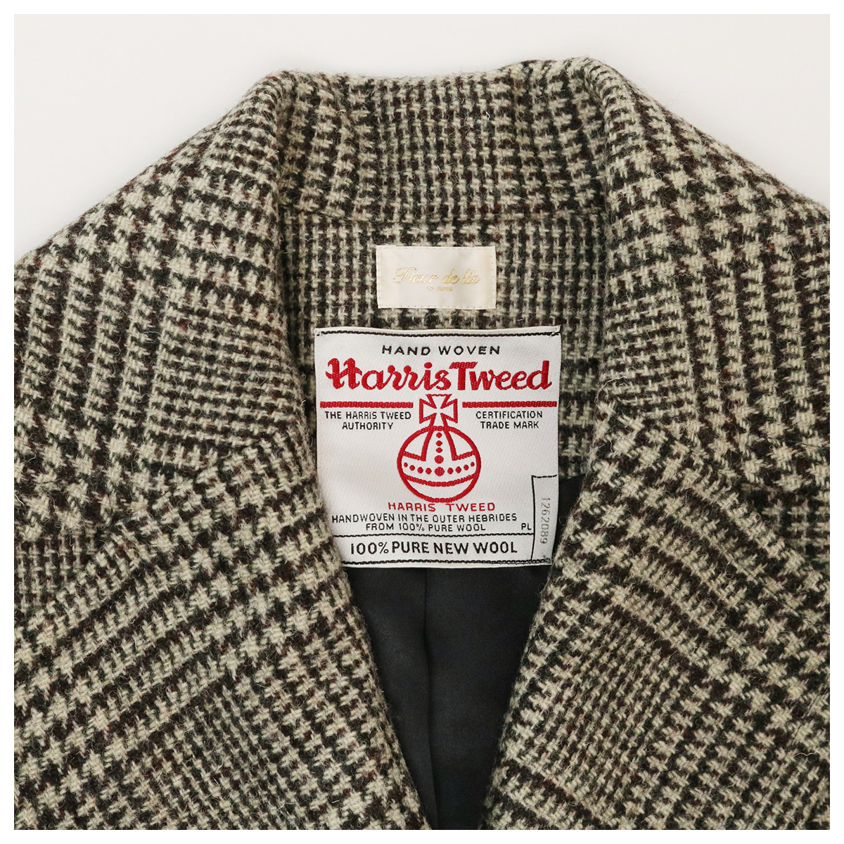 Harris Tweedハリスツイードウール ダブルチェスターコート 199 グレン